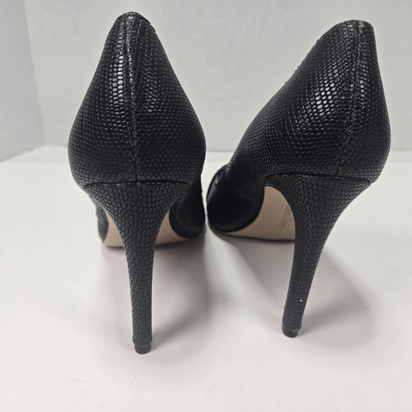 Calvin Klein Calida Black Lizard Skin Textured Stiletto Heels Size 9 Women's - Picture 4 of 16